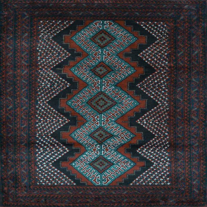 Square Southwestern Light Blue Country Rug, tr2360lblu