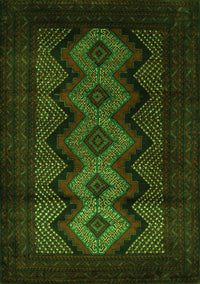 Southwestern Green Country Rug, tr2360grn