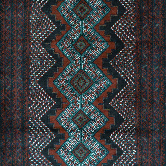 Machine Washable Southwestern Light Blue Country Rug, wshtr2360lblu