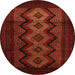 Square Southwestern Orange Country Rug, tr2360org