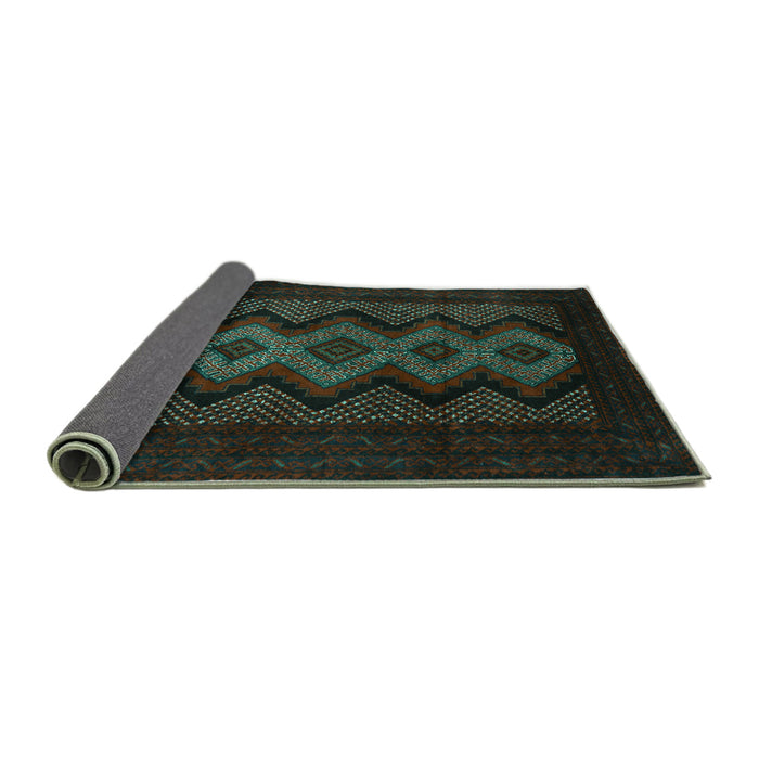 Sideview of Southwestern Turquoise Country Rug, tr2360turq