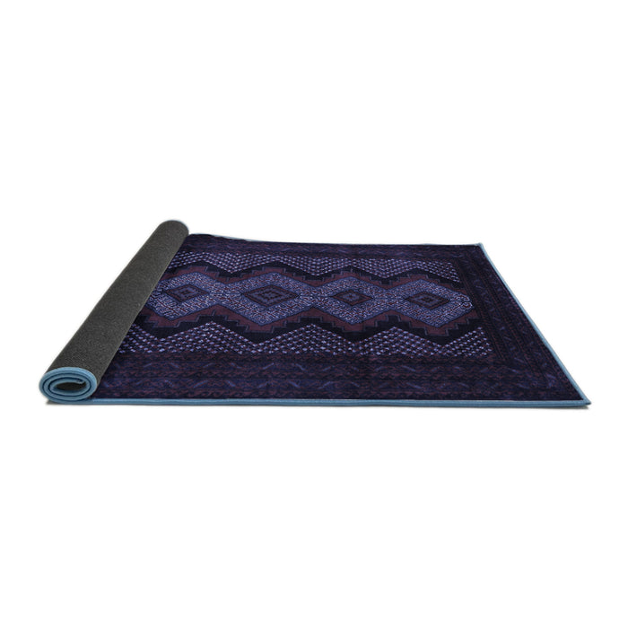 Sideview of Southwestern Blue Country Rug, tr2360blu