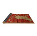 Sideview of Traditional Red Animal Rug, tr2361