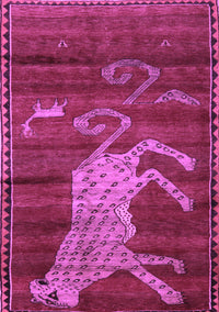 Animal Purple Traditional Rug, tr2361pur