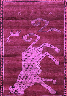 Animal Purple Traditional Rug, tr2361pur