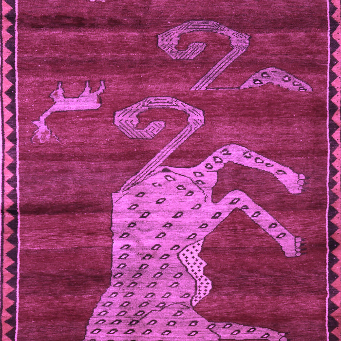 Machine Washable Animal Purple Traditional Area Rugs, wshtr2361pur