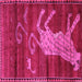 Square Machine Washable Animal Pink Traditional Rug, wshtr2361pnk