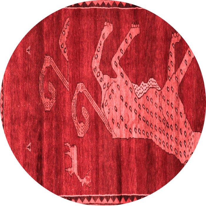 Animal Red Traditional Rug, tr2361red