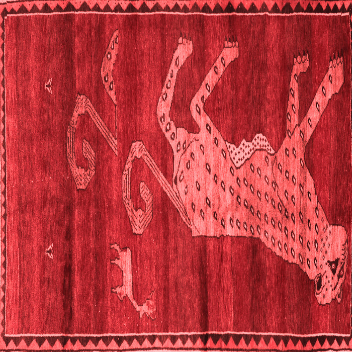 Animal Red Traditional Rug, tr2361red