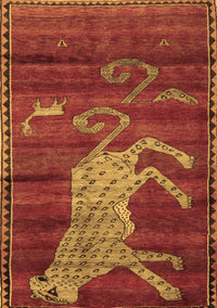 Animal Brown Traditional Rug, tr2361brn