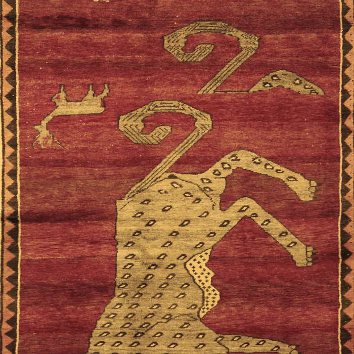 Animal Brown Traditional Rug, tr2361brn