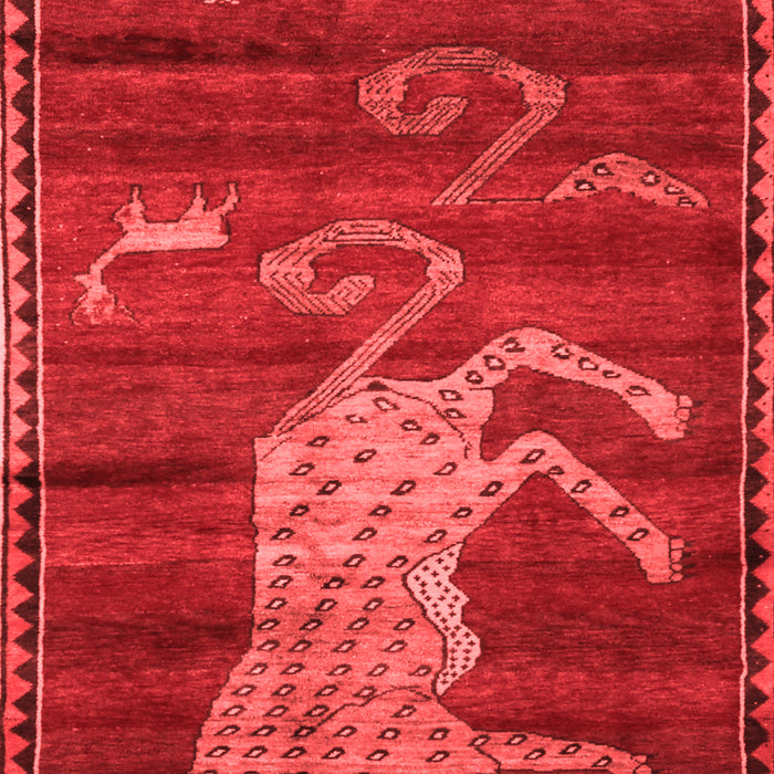 Animal Red Traditional Area Rugs