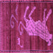 Square Animal Purple Traditional Rug, tr2361pur