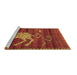 Sideview of Machine Washable Animal Brown Traditional Rug, wshtr2361brn