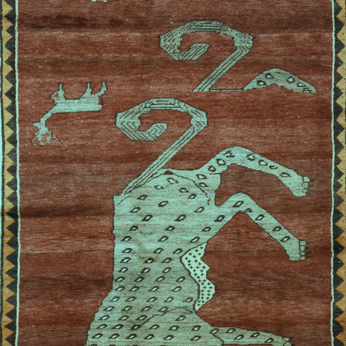 Animal Light Blue Traditional Rug, tr2361lblu