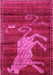 Machine Washable Animal Pink Traditional Rug, wshtr2361pnk