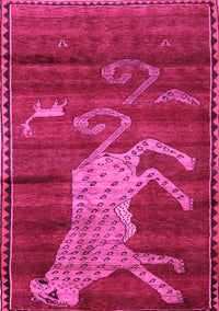 Animal Pink Traditional Rug, tr2361pnk