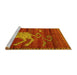 Sideview of Machine Washable Animal Yellow Traditional Rug, wshtr2361yw