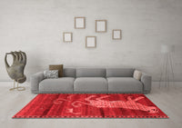 Machine Washable Animal Red Traditional Rug, wshtr2361red