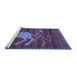 Sideview of Machine Washable Animal Blue Traditional Rug, wshtr2361blu