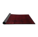 Sideview of Traditional Dark Scarlet Red Persian Rug, tr2362