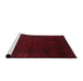 Sideview of Machine Washable Traditional Dark Scarlet Red Rug, wshtr2362