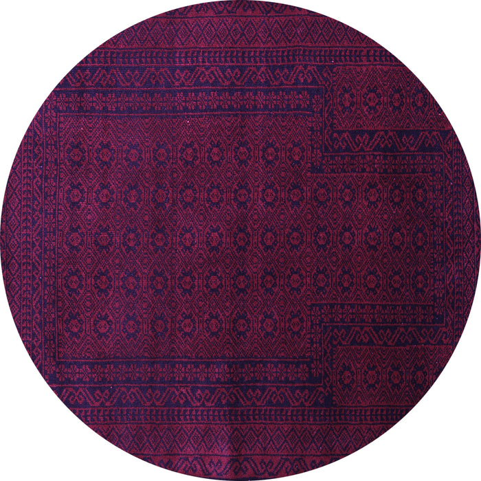 Round Persian Purple Traditional Rug, tr2362pur