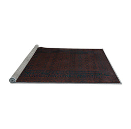 Sideview of Machine Washable Persian Light Blue Traditional Rug, wshtr2362lblu