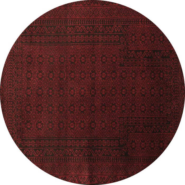 Round Persian Brown Traditional Rug, tr2362brn