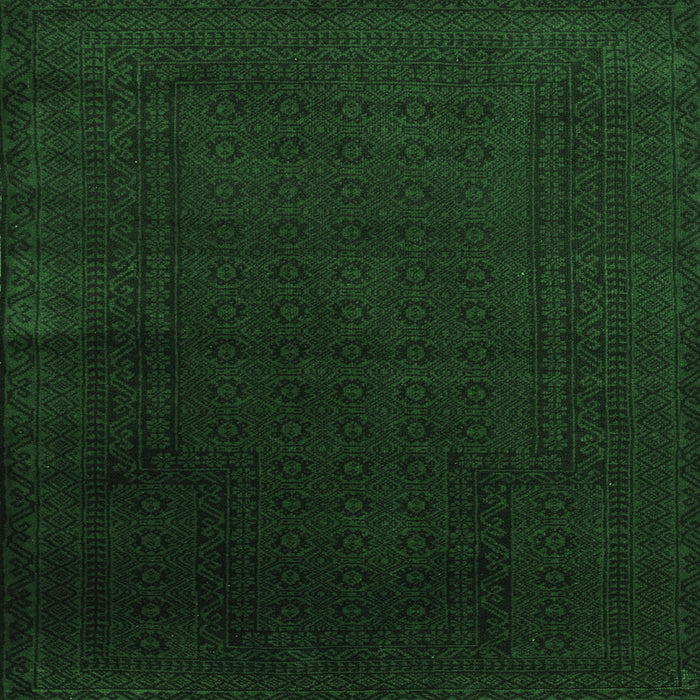 Square Machine Washable Persian Emerald Green Traditional Area Rugs, wshtr2362emgrn