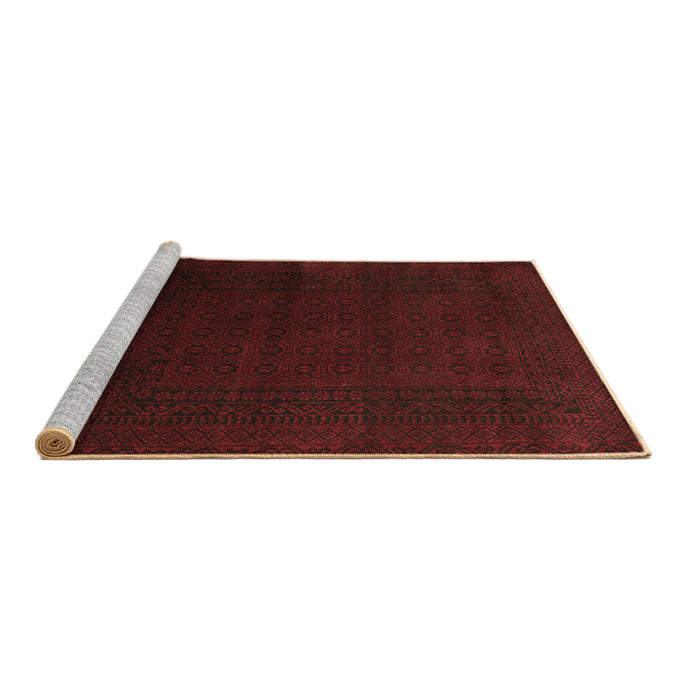 Sideview of Machine Washable Persian Brown Traditional Rug, wshtr2362brn