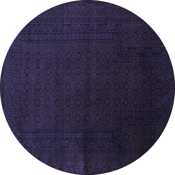 Round Persian Blue Traditional Rug, tr2362blu