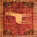 Serging Thickness of Animal Orange Traditional Rug, tr2363org