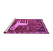 Sideview of Machine Washable Animal Purple Traditional Area Rugs, wshtr2363pur