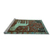 Sideview of Machine Washable Animal Light Blue Traditional Rug, wshtr2363lblu