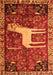 Animal Orange Traditional Rug, tr2363org