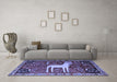 Machine Washable Animal Blue Traditional Rug in a Living Room, wshtr2363blu