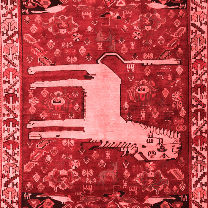 Animal Red Traditional Area Rugs