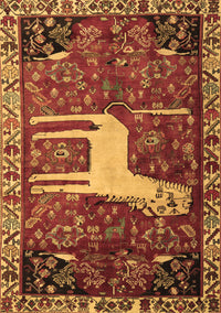 Animal Brown Traditional Rug, tr2363brn