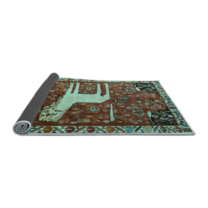 Sideview of Animal Light Blue Traditional Rug, tr2363lblu