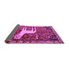 Sideview of Animal Purple Traditional Rug, tr2363pur