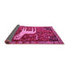 Sideview of Animal Pink Traditional Rug, tr2363pnk