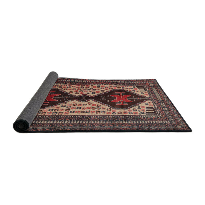 Sideview of Traditional Dark Almond Brown Persian Rug, tr2364