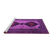 Sideview of Machine Washable Persian Purple Traditional Area Rugs, wshtr2364pur