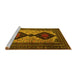 Sideview of Machine Washable Persian Yellow Traditional Rug, wshtr2364yw