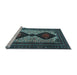 Sideview of Machine Washable Persian Light Blue Traditional Rug, wshtr2364lblu