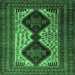 Square Persian Emerald Green Traditional Rug, tr2364emgrn