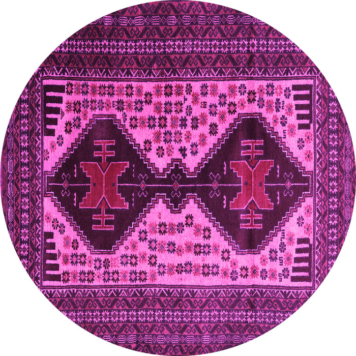 Round Persian Pink Traditional Rug, tr2364pnk