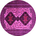 Round Persian Pink Traditional Rug, tr2364pnk