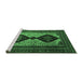 Sideview of Machine Washable Persian Emerald Green Traditional Area Rugs, wshtr2364emgrn